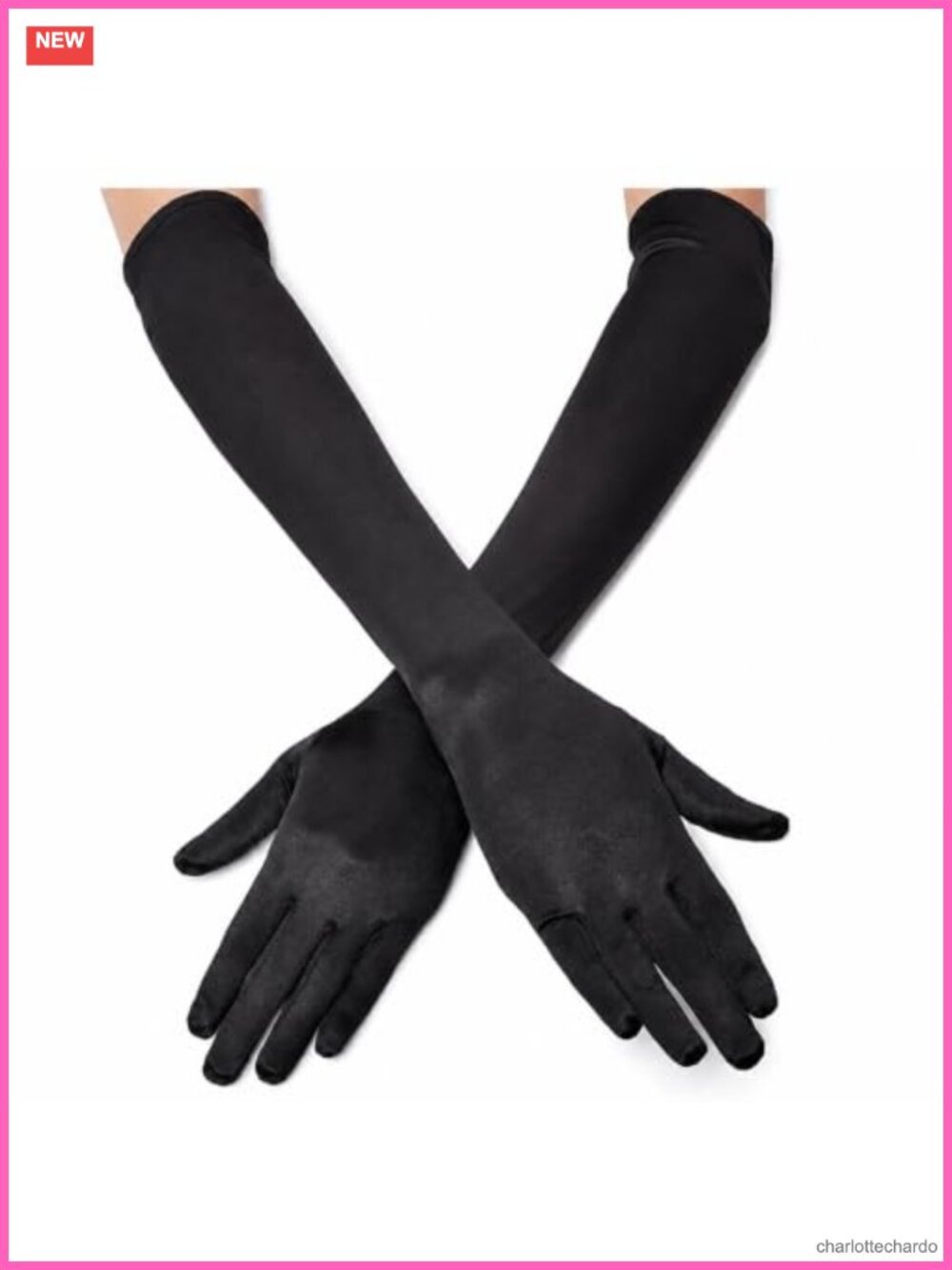 Long Opera Satin Gloves for Women Elbow Length 21 inch 1920s Costume